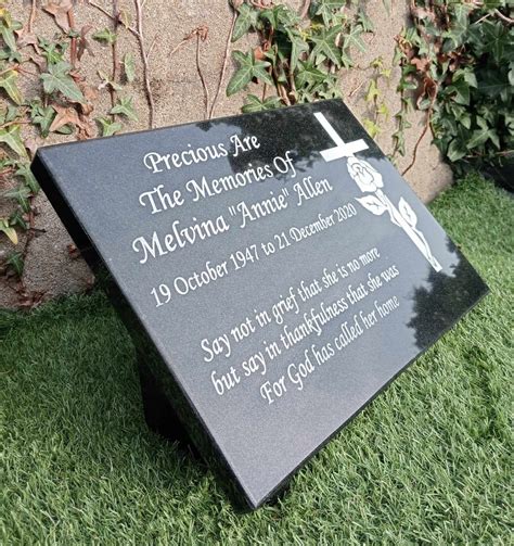 Memorial Grave Plaque Memorial Grave Stone Grave Marker Slanted Grave