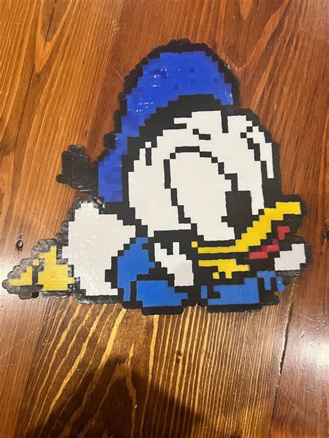 Donald Duck Perler Bead Creation Etsy