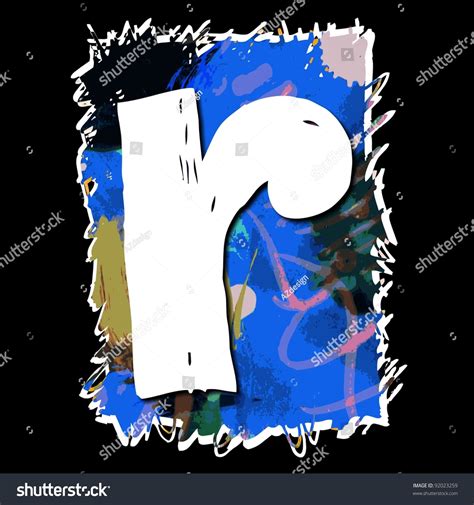 Childlike Graffiti Alphabet Hand Drawn Letter Stock Illustration