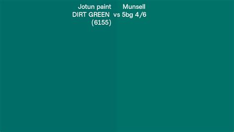 Jotun Paint DIRT GREEN 6155 Vs Munsell 5bg 4 6 Side By Side Comparison