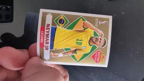 Figurinha Neymar Jr Gold Extra Sticker Panini Copa 2022 Raro à venda em