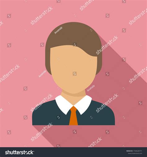 School Boy Icon Flat Illustration School Stock Vector Royalty Free