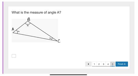 What Is The Measure Of Angle A Brainly