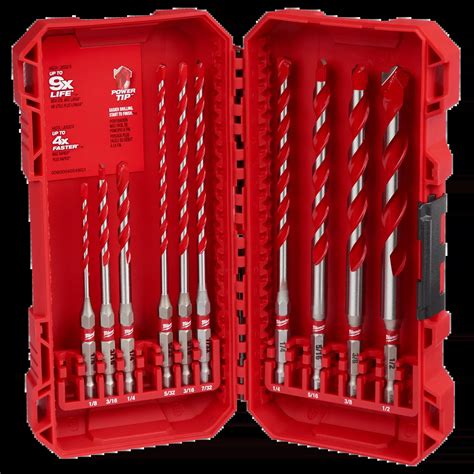 10pc Shockwave Impact Duty™ Carbide Hammer Drill Bit Set Milwaukee Tool