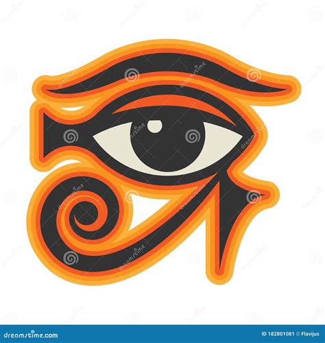 Eye Of Horus Sign Stock Vector Illustration Of Evil 182801081