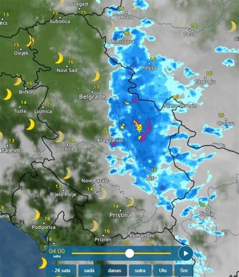 Upaljen meteo alarm stiže vremenski haos Pogledajte kako će se