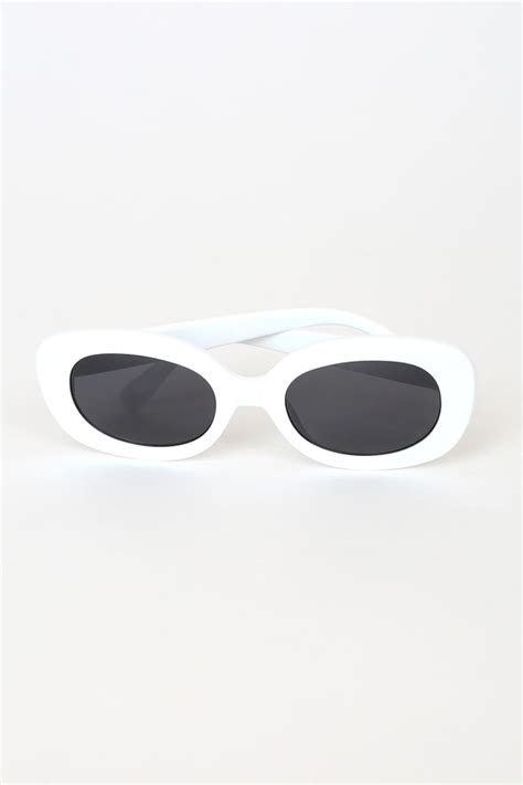 Cool White Sunglasses White Square Sunglasses Sunnies Lulus