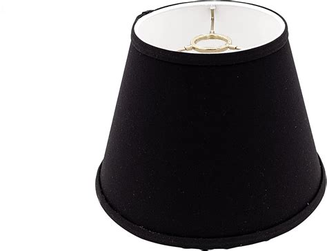 Black 10 Inch Empire Uno Lamp Shade With Black Embroidered Trim