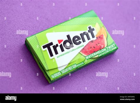 Kyiv Ukraine November 27 2023 Trident Chewing Gum Pack Trident Is