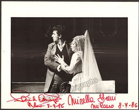 Mirella Freni Placido Domingo Autographs Photo 1986 Tamino