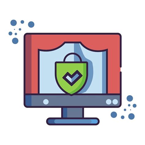 Ilustración de vector de seguridad informática Vector Premium