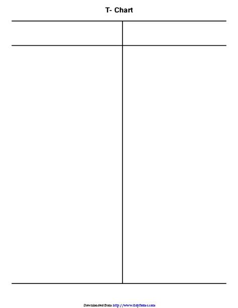 T Chart Template 2 Pdfsimpli