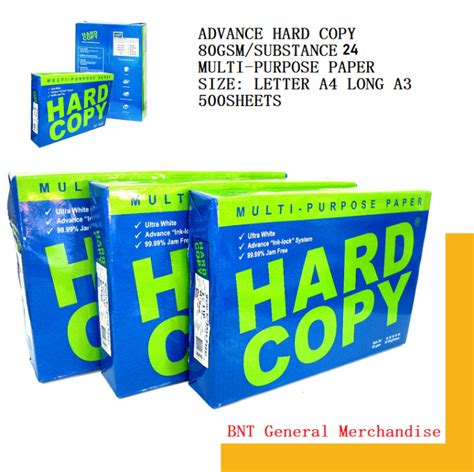 Advance Hard Copy Short A Long Gsm Sub Sheets Lazada Ph