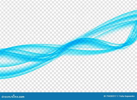 Abstrakte Blaue Welle Eingestellt Auf Transparenten Hintergrund Vektor
