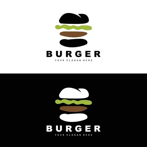 Burger Logo Fast Food Design Bread And Vegetables Vector Fast Food