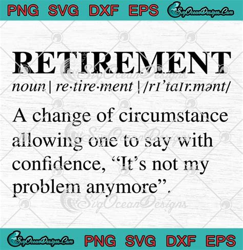 Retirement Noun Definition SVG Funny Retirement Gift SVG PNG EPS DXF