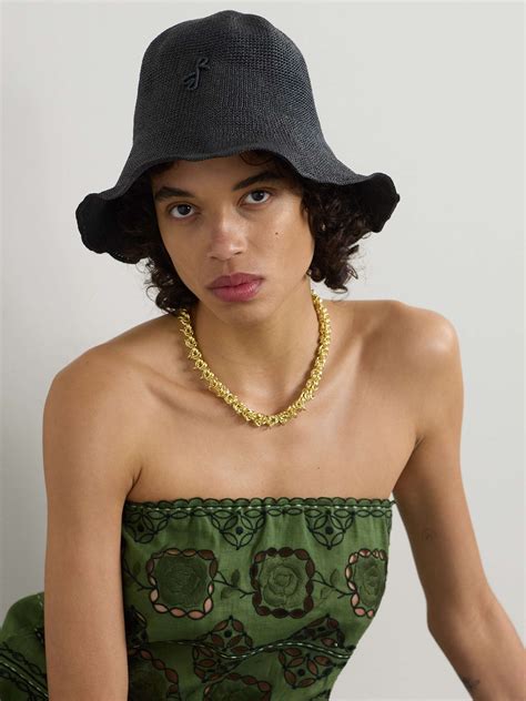 Ruslan Baginskiy Raffia Bucket Hat Net A Porter