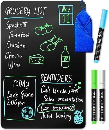 CUHIOY Magnetic Dry Erase Black Board Sheet For Fridge 30x20cm