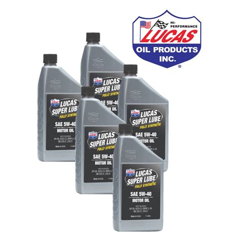 BUNDLE OF 5 Lucas Super Lube Fully Synthetic SAE 5W40 Motor Oil 1L