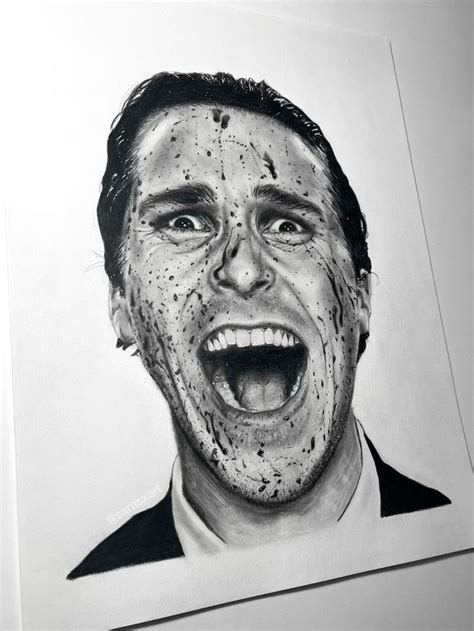 Patrick Bateman Drawing In 2023 Drawings Portrait Drawing Character