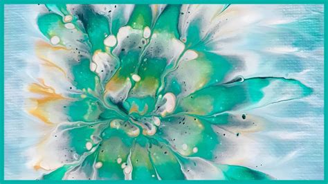 348 Acrylic Flower Dip Pour Painting Youtube