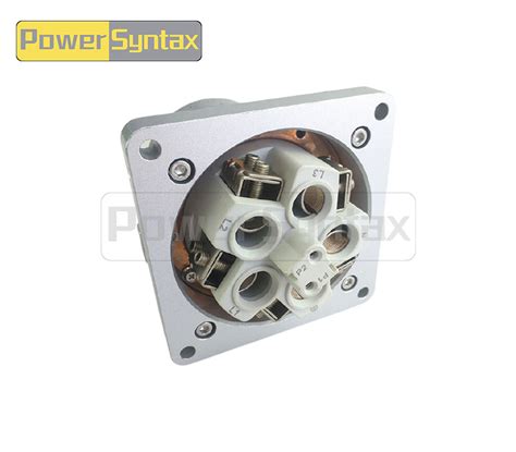 Powersyntax Industrial Panel Mounted Power Plug P Waterproof