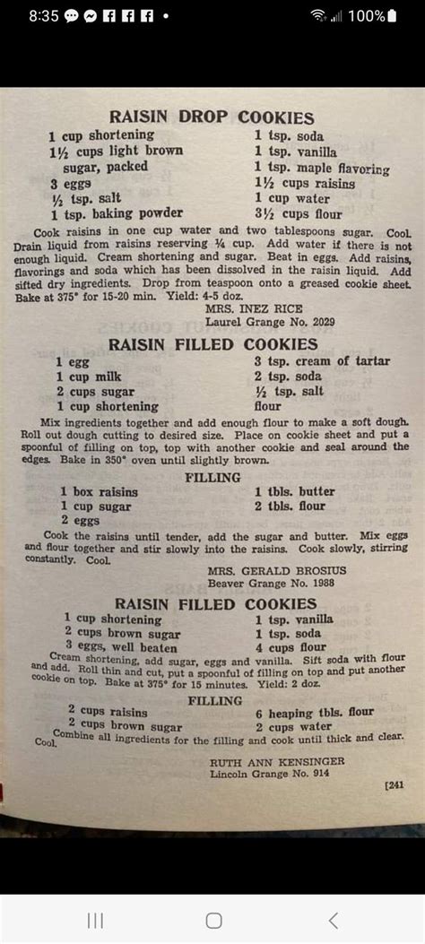 Old Fashioned Raisin Filled Cookies Recipe