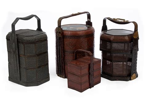 Lot Collection Of Four Chinese Wedding Baskets