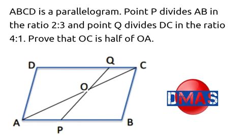 Abcd Is A Parallelogram P Divides Ab In Ratio Q Divides Dc In