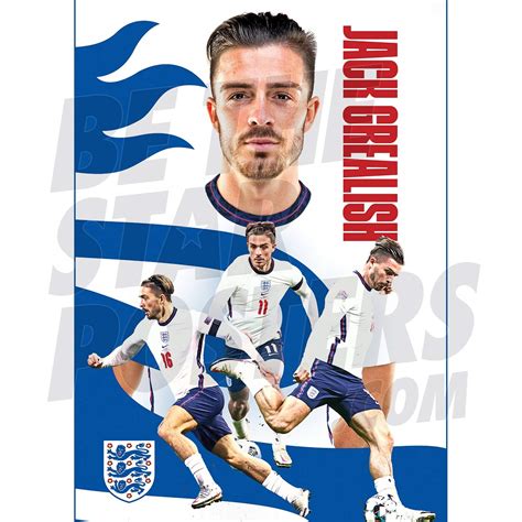 Be The Star Posters England 202021 Jack Grealish Action A2 Football