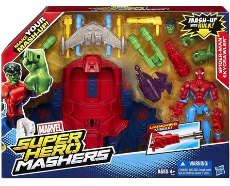 Marvel Super Hero Mashers Spider Man Skycrawler 6 Action Figure Hasbro