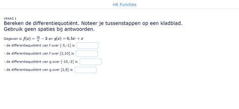 Functies Oefeningen Interactieve Oefening Klascement