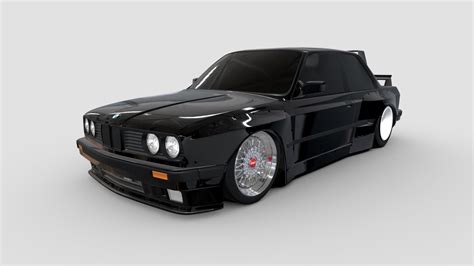 Bmw E30 Wide Body Kit Blender 3d 3d Model By Cherkasov Mykyta