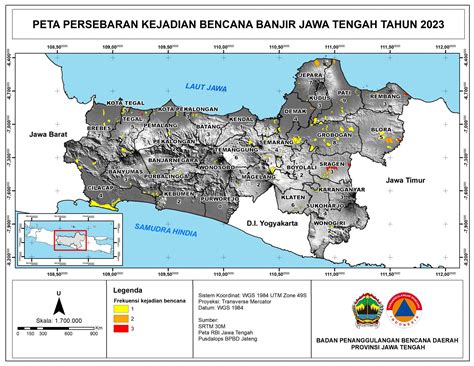 PETA SEBARAN BENCANA BANJIR 2023 BPBD Provinsi Jawa Tengah