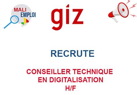 Giz Recrute Conseiller Technique En Digitalisation H F Y A Bara