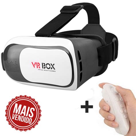 Vr Box Oculos Realidade Virtual 3d Controle Bluetooth Para Celular