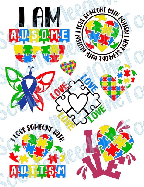 Autism Awareness 5 Waterslide Decals Socuteineedonetoo