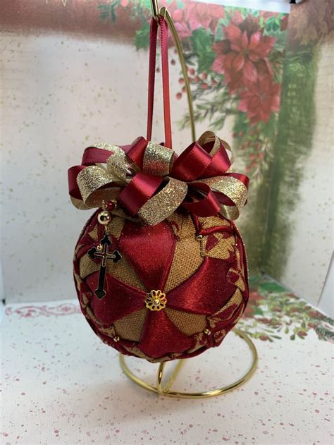 Fabric No Sew Quilted Ornament Fabric Ornaments Quilted Fabric