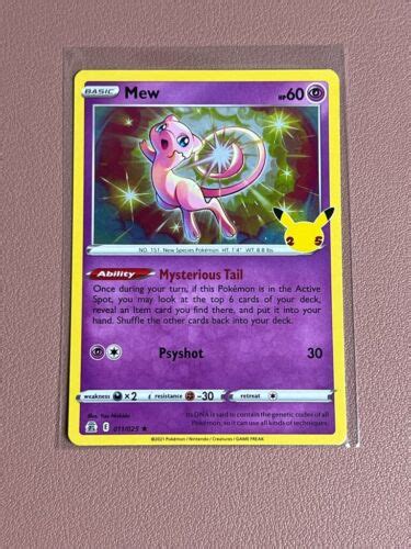 Pokémon TCG Mew Celebrations 011 025 Holo Holo Rare eBay