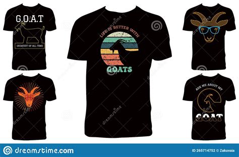 Goat T Shirt Design Bundle Stock Vector Illustration Of Cartoon