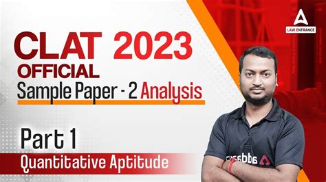 Clat Sample Paper Analysis Quantitative Aptitude Part