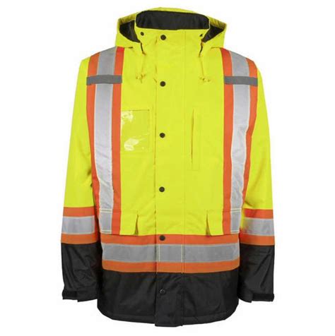 New Holmes Workwear Hi Vis High Visibility Parka 116504mhylyl M L Yellow Ebay