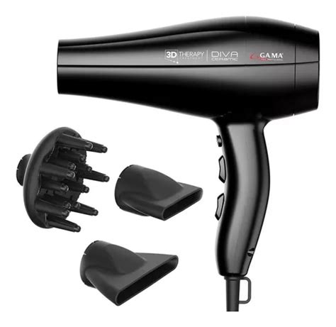 Secador De Pelo GA MA Italy Diva 3D Therapy Negro 220V MercadoLibre