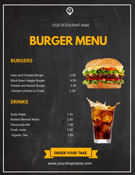 Burger Menu Flyers Template Postermywall