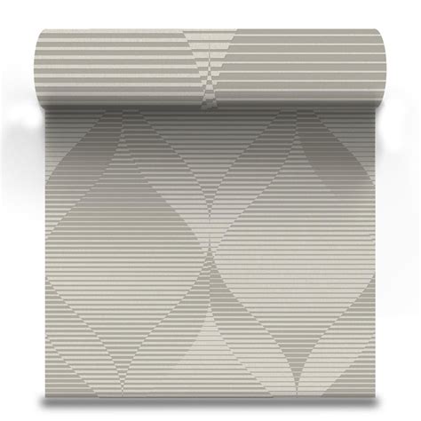 Papier peint intissé Affinity volute 3d beige ecru Leroy Merlin