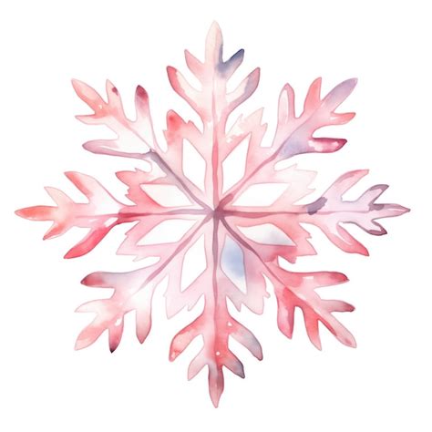 Premium Ai Image Watercolor Snowflake Isolated On White Background