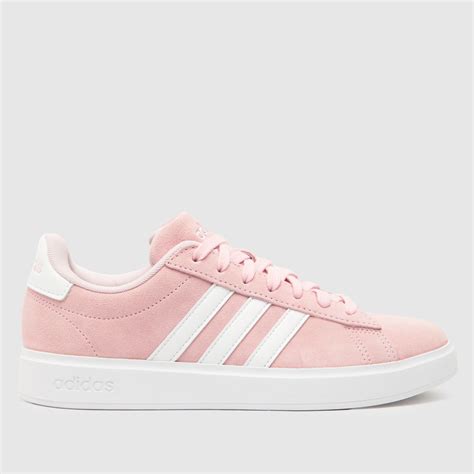 Womens White And Pink Adidas Grand Court 2 0 Trainers Schuh