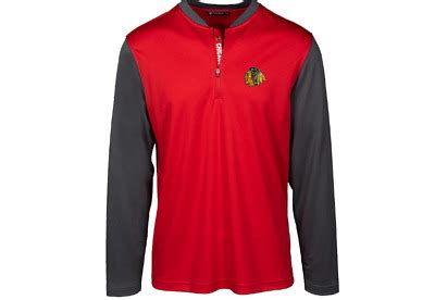 Chicago Blackhawks Quarter Zip Pullover Top Levelwear Spector Red