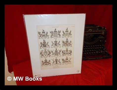 United Kingdom Heraldic Original 19th Century Print English Barons 12