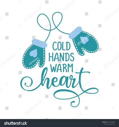 Cold Hands Warm Heart Winter Romantic Stock Vector Royalty Free